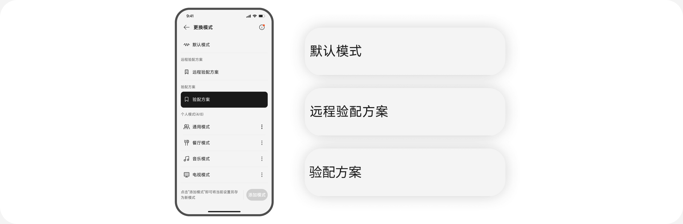 固定模式列表
